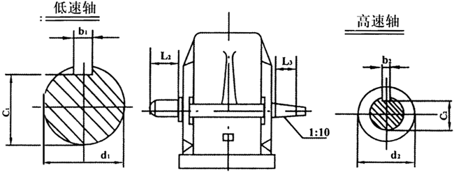 JZQ減速機軸端尺寸